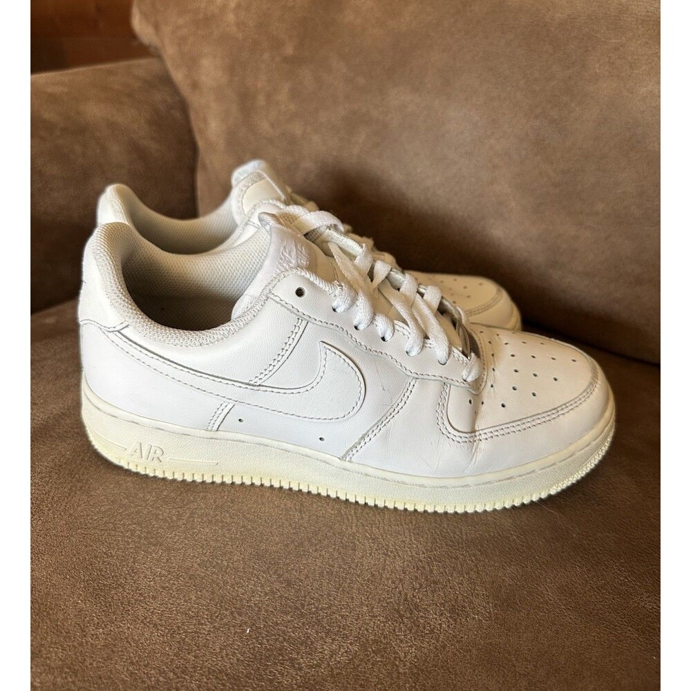 NIKE AIR FORCE 1 White Women’s Size 8 Leather 315115-112 Sneakers Shoes AF1